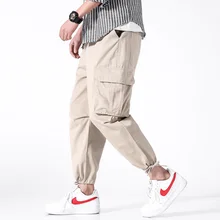 Spring Summer Joggers Streetwear Straight Cargo Pants Men Plus Size Side Pockets Pants Male 2019 Cotton Casual Plus Size 5XL Spring Summer Joggers Streetwear Straight Cargo Pants Men Plus Size Side Pockets Pants Male 2019 Cotton Casual Plus Size 5XL