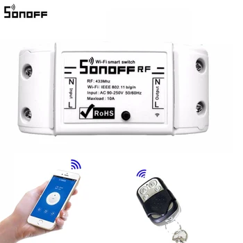 

Itead Sonoff RF 433mhz Remote Smart Wifi Switch Universal Wifi Delay Switch Smart Home Light Controller Via APP Works With Alexa