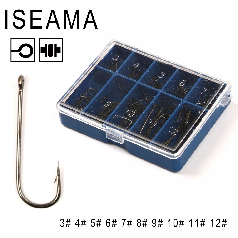 Maximumcatch 50pcs Size 3 12 High Carbon Steel Fishing Hooks Set