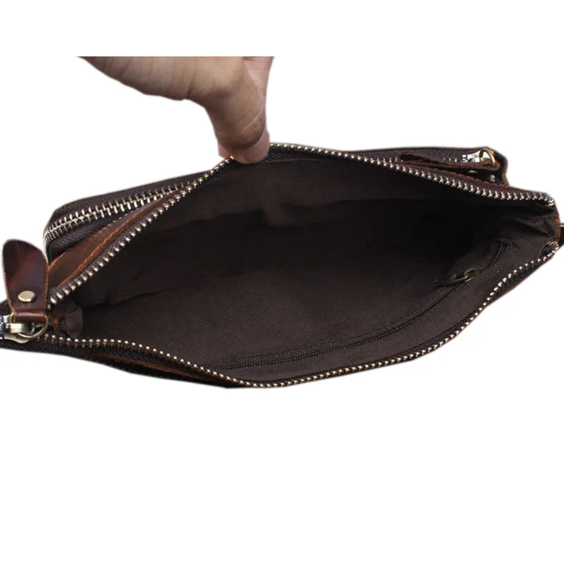 Мужская винтажная сумка-кошелек из воловьей кожи с масляным воском для мобильного/мобильного телефона