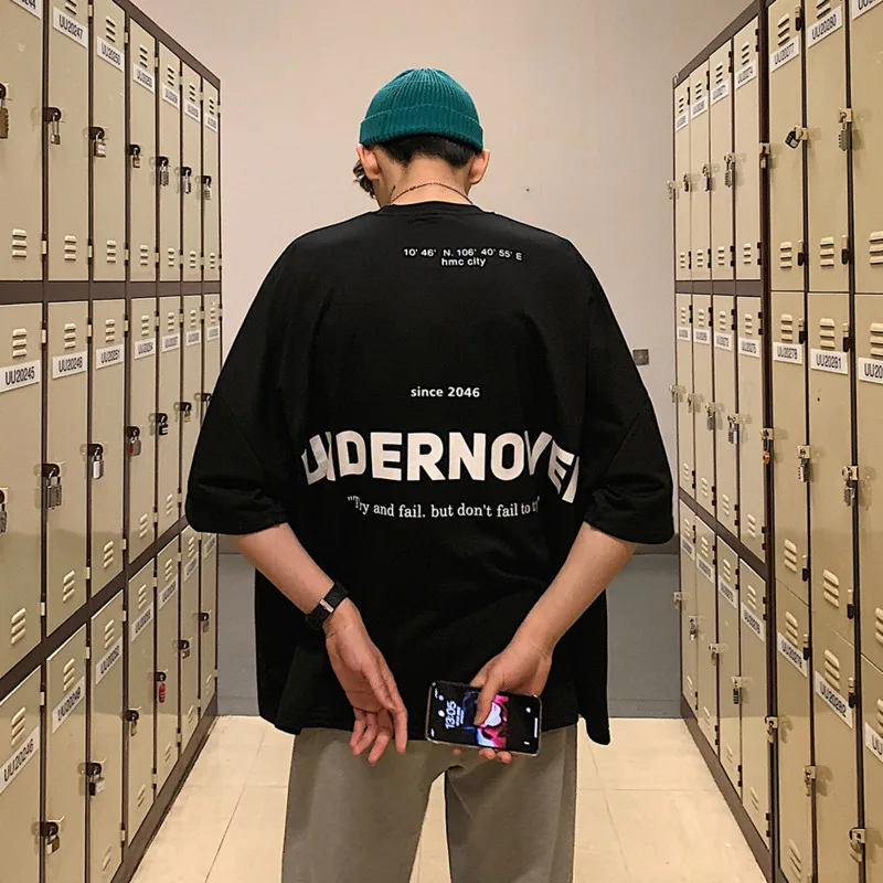 Summer New T Shirt Men Fashion Letter Printing Casual Short-sleeved Tshirt Man Streetwear Wild Hip-hop Loose Cotton T-shirt Summer New T Shirt Men Fashion Letter Printing Casual Short-sleeved Tshirt Man Streetwear Wild Hip-hop Loose Cotton T-shirt