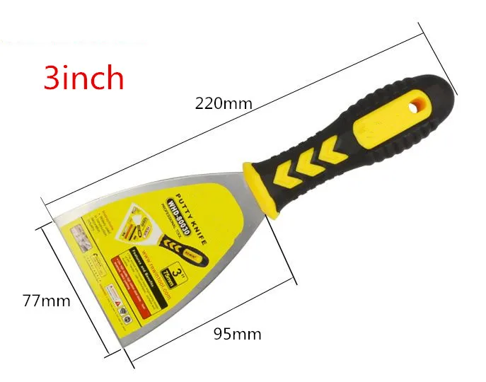 1pcs 2/3/4/5 inch putty knife Scraper Shovel Carbon Steel Plastic Handle Plastering hand Tool