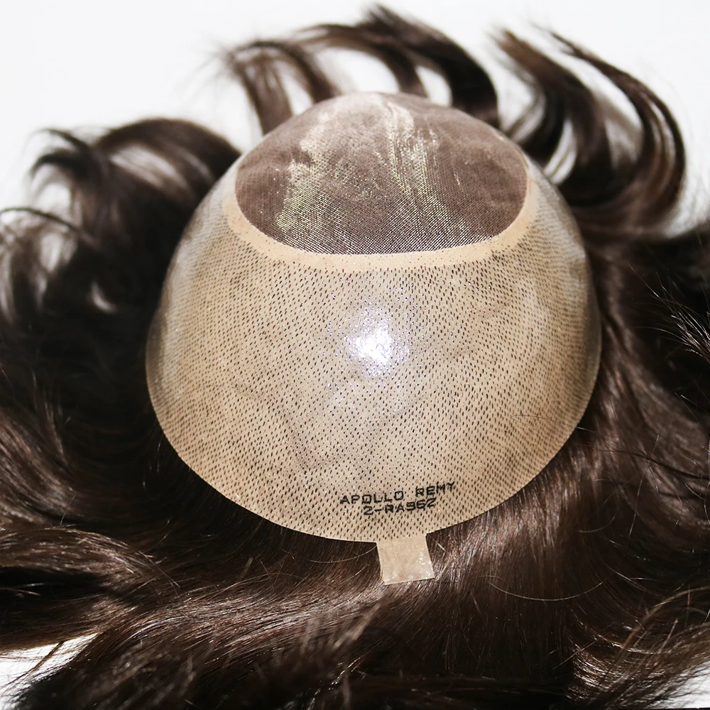 Eversilky прочный замена волос для Для мужчин человеческих волос Системы Изысканные моно шиньоны поли парик кожи мужские парики супер Handrafts