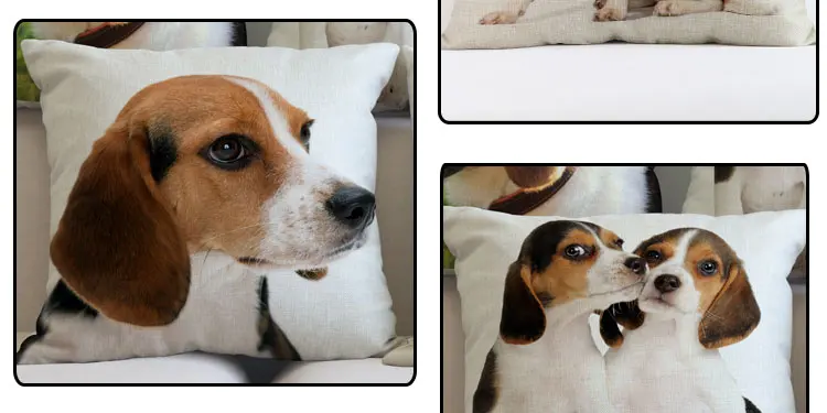 Beagle Собака Декоративные Чехлы для подушек чехлы для диванов подушки Животные наволочки с изображением собак чехлы на подушки для дома Декор almofadas