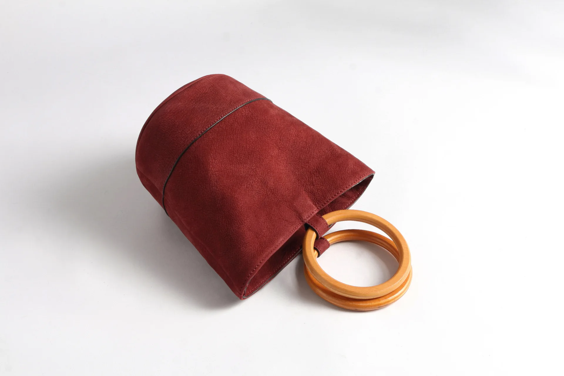 Новые женские модные винтажные металлические кольца сумка на плечо из натуральной кожи ведра сплошной цвет