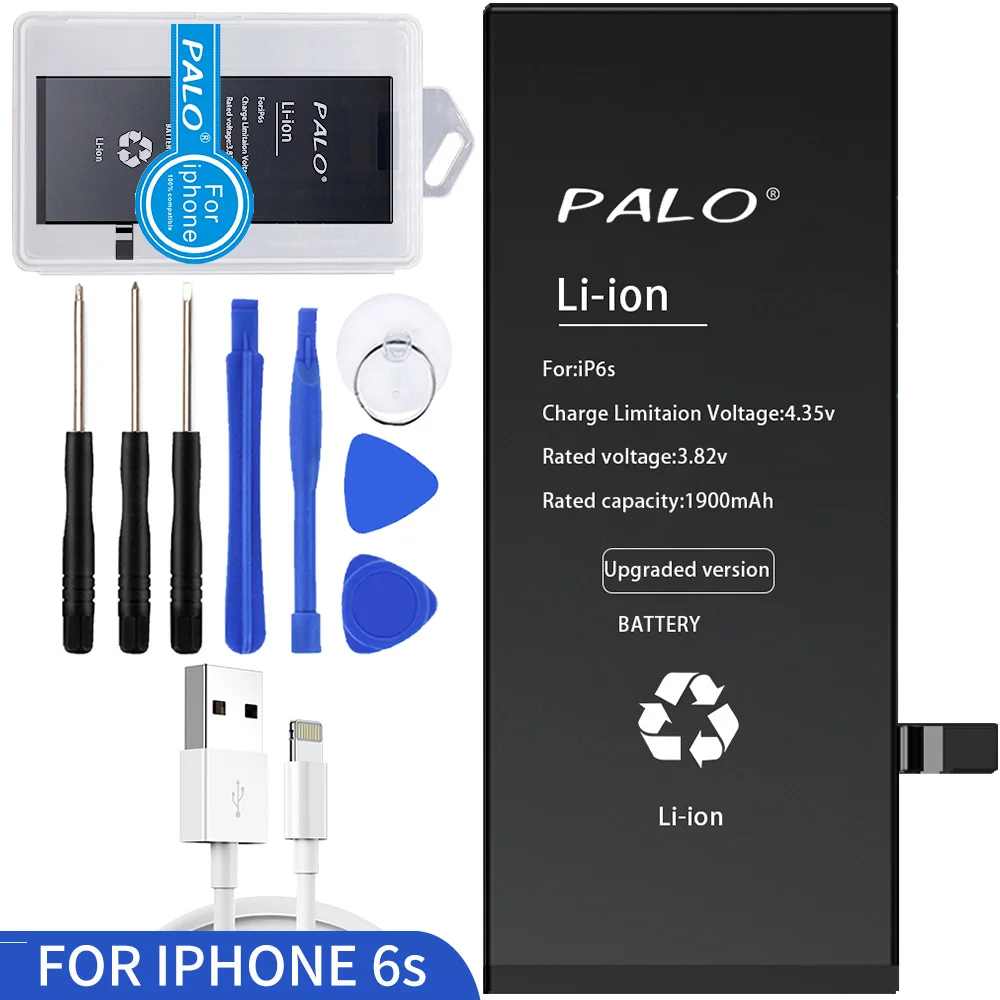 PALO аккумулятор для мобильного телефона для iPhone 6 6s s Plus, сменный аккумулятор большой емкости, аккумулятор для iPhone 6plus+ бесплатный инструмент - Цвет: for iPhone6s