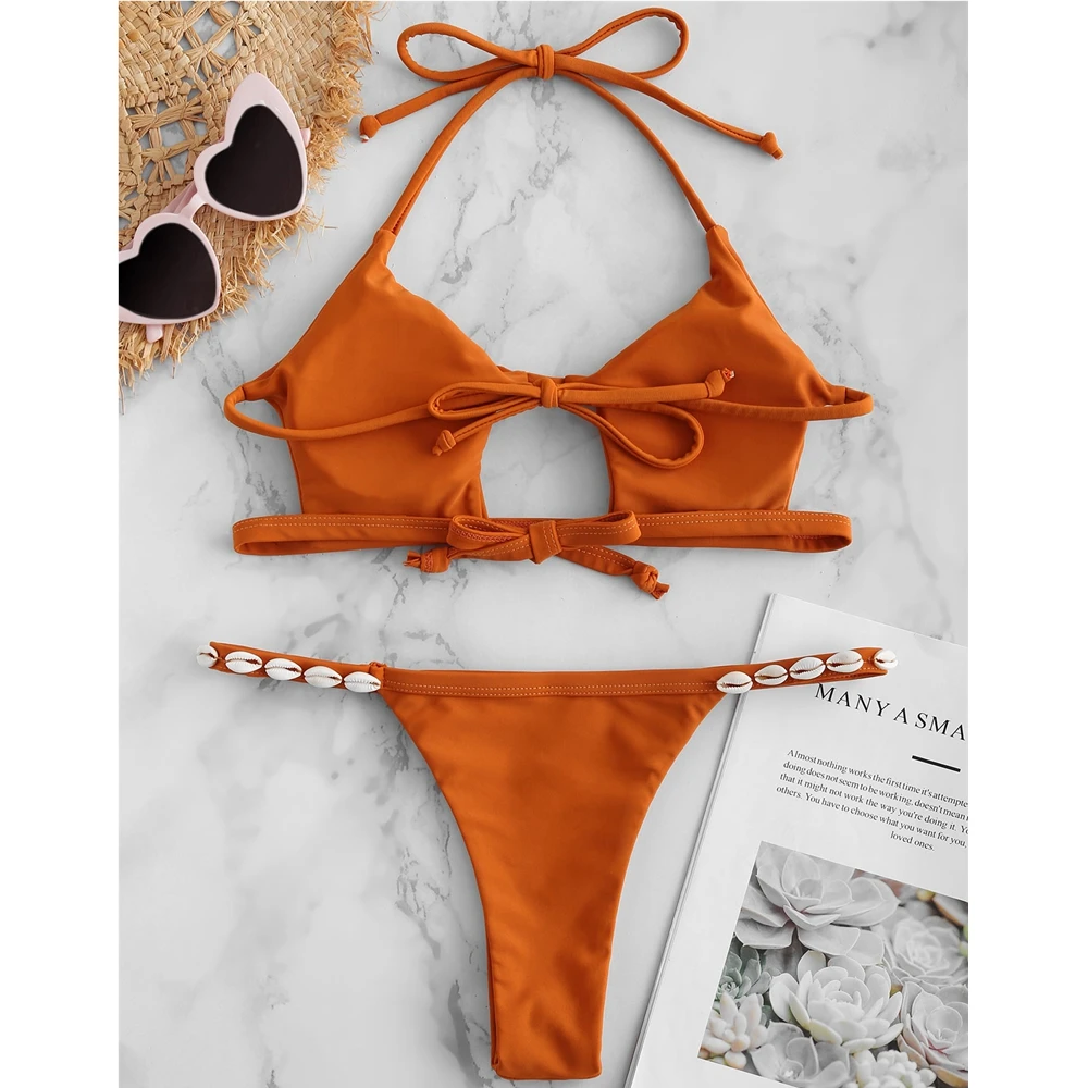 zaful shell bikini
