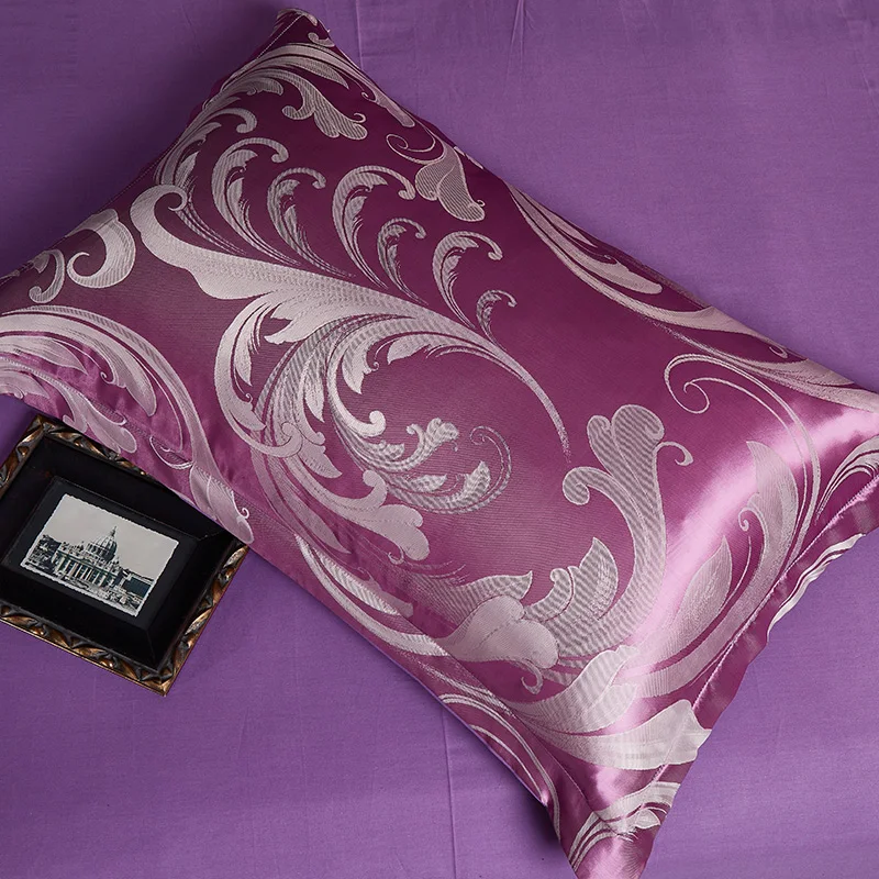 Liv-Esthete роскошный комплект постельного белья Евро жаккард фиолетовый двойной королева ковровое покрытие плоский лист декоративное домашнее текстильное постельное белье