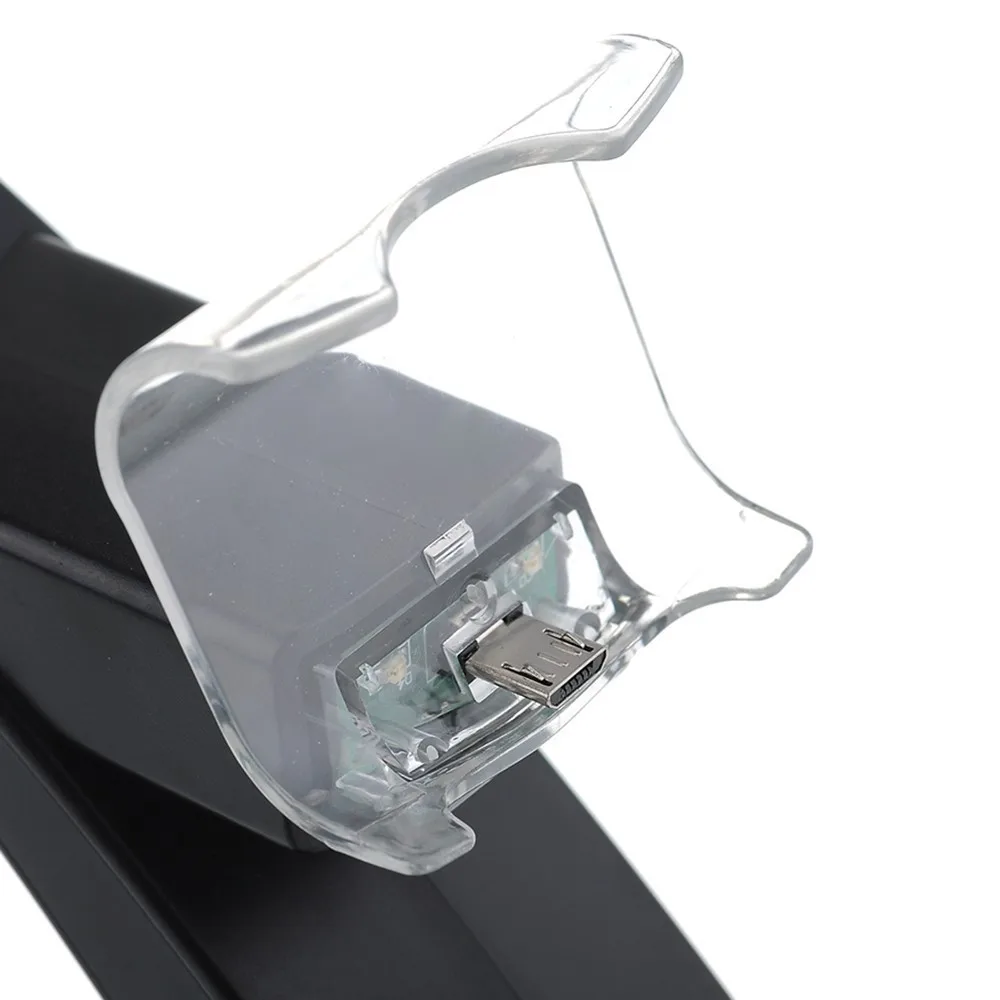 DC5V портативный двойной USB светодиодный с ручкой Быстрая Зарядка Док-станция быстрая вспышка подставка зарядное устройство для PS4 контроллер PS4 Slim PS4 Pro