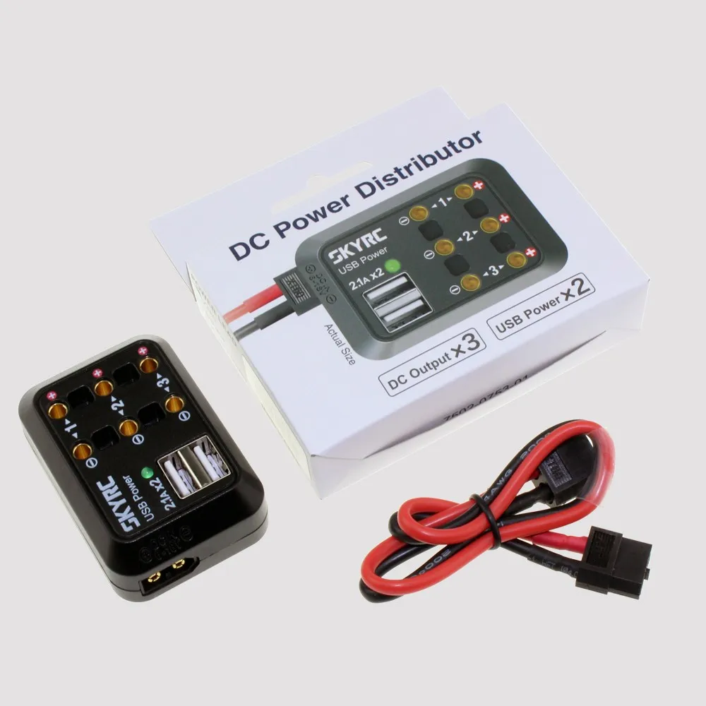 Goede SKYRC DC Power Distributeur Multi Output 10A XT60 Plug Banaan Plug USB 5 V