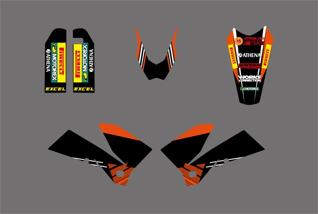 Наклейка Delcas графическая для командного мотоцикла наклейка s KTM 125 200 250 300 350 400 450 525