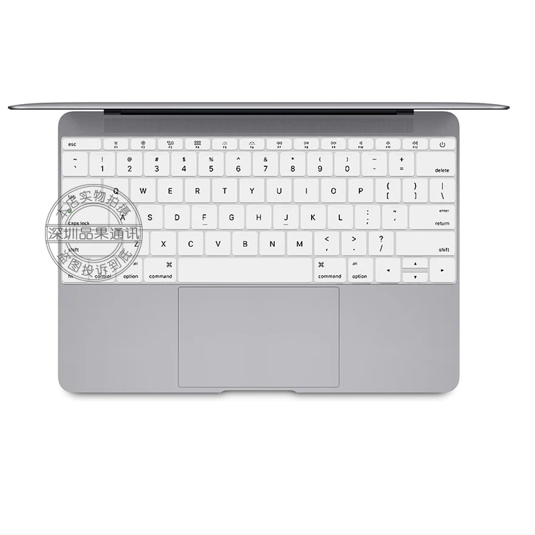 Нам макет английский красочные мягкие силиконовые защиты стикер клавиатуры кожи для 1" Mac Macbook/Macbook12 - Цвет: white
