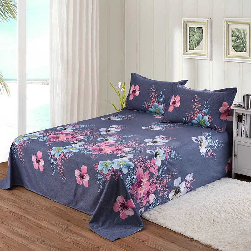 Floral Printed Pattern Flat Sheet Bed Sheet for Child Kids