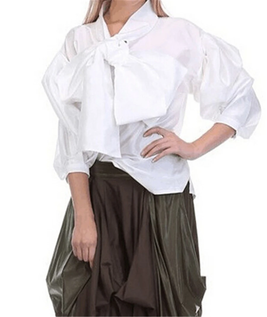 Cheap Clothes China High Quality Blouse Bow Decorated