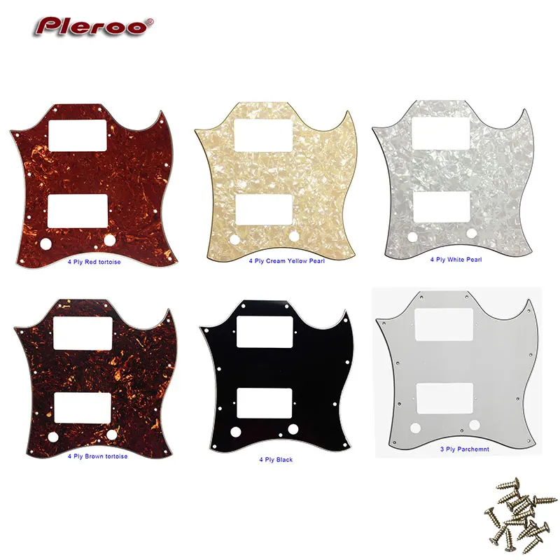 Pleroo Guitar Parts - For Gib Standard SG Full Face Guitar Pickguard  Route PAF Humbuckers Scratch Plate xin yue custom guitar parts for 72 11 screw hole standard st deluxe humbucker hs guitar pickguard scratch plate no control knob