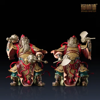 

2pcs/lot Door-Gods Home Decoration Chinese Brass Copper Articles Means Protecting Family Height 39.5cm Business Gift