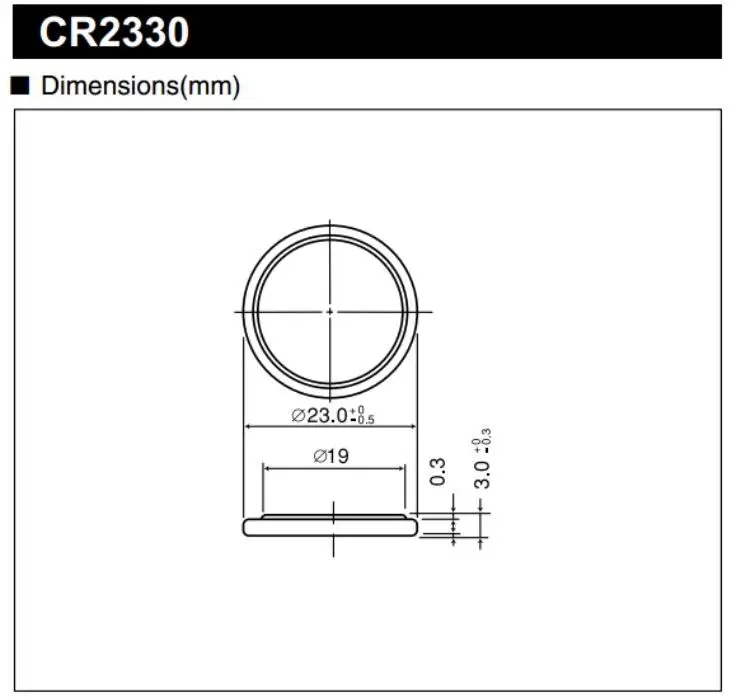 10 шт./лот Panasonic CR2330 CR 2330 DL2330 ECR2330 GPCR2330 3 В литиевая Кнопочная батарея для монет батареи для компьютерных игрушек