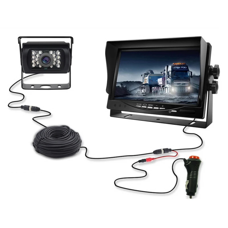 Камера для просмотра автомобиля Высокое разрешение 7 дюймов цифровой ЖК-монитор автомобиля, идеально подходит для DVD дисплея, для RV Грузовик Автобус Система помощи при парковке