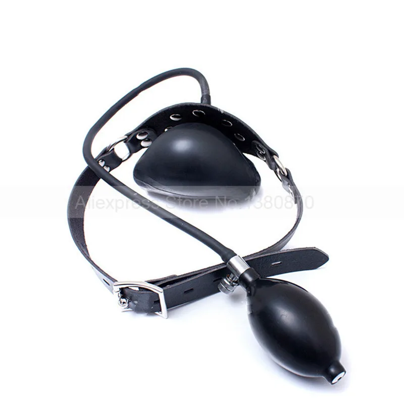 

Latex Mouth Plug Rubber Latex Inflatable Ball Gag Mouth Gag Adjustable Lockable Belts Bondage for Couples S-LM047