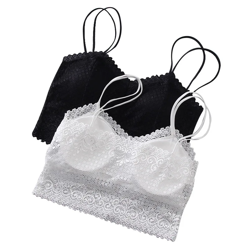 

Sexy Lace Bras for Women Wire Free Bralette Lingerie Bra with Padded Hollow Out brasier mujer Sujetador Vests Soutien gorge