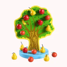 Головоломка Детские Развивающие игрушки деревянная Магнитная яблоня креативный экологический развитие Интеллектуальная Детская игрушка, подарок