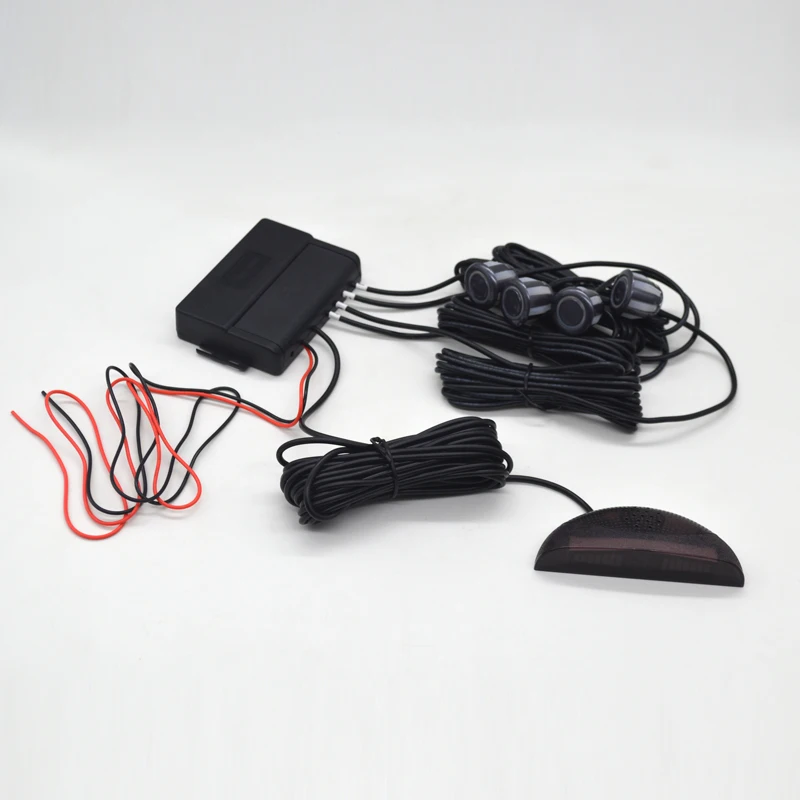 Car 4 Parking Sensors Kit Rear Backup Radar Parktronic System Reverse Assist Distance Detection Vehicle Buzzer Voice Alarm parking sensor kit,led parking sensor kit,parking sensor,car led parking sensor