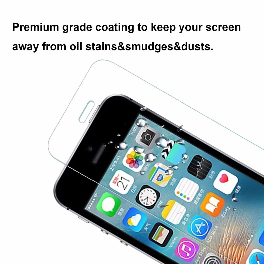 TOMKAS 5 S Gehärtetem Glas Screen Protector Für iphone 5 S 5 SE 03 MM Premium Schutzhülle Gehärtete