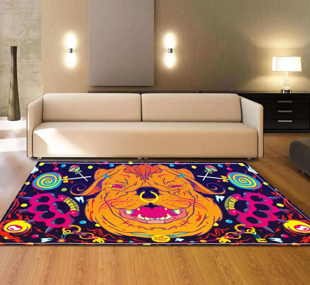 Nodic Art мультфильм печать современный ковер прямоугольник Противоскользящий коврик мода большое одеяло стол площадь ковер для гостиной спальни