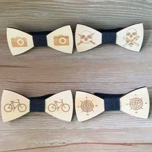 Модный деревянный галстук-бабочка джентльмен Жених деревянный галстук-бабочка Свадебная вечеринка галстук-бабочка деревянный галстук для мужчины