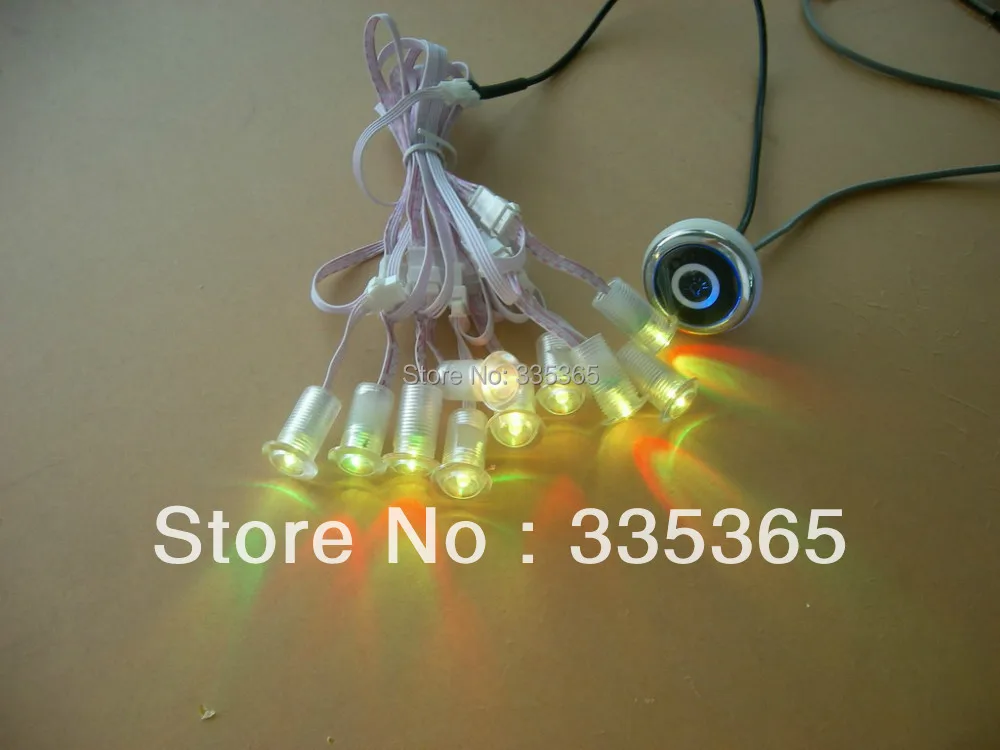 20 шт. водостойкий 0,3 Вт rgb led ванная комната свет с 1 шт. контроллер и 1 шт. adpater