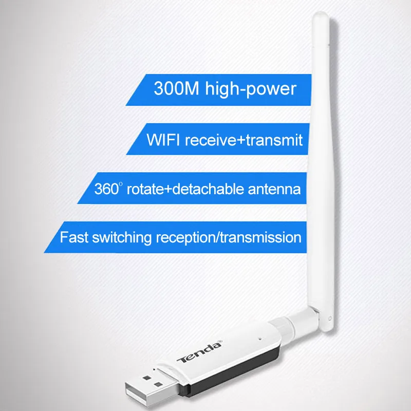 Tenda U1 300 Мбит/с беспроводной USB WiFi адаптер/Utral-Быстрый внешний Беспроводной Wi-Fi приемник/Портативная сетевая карта/Высокая совместимость