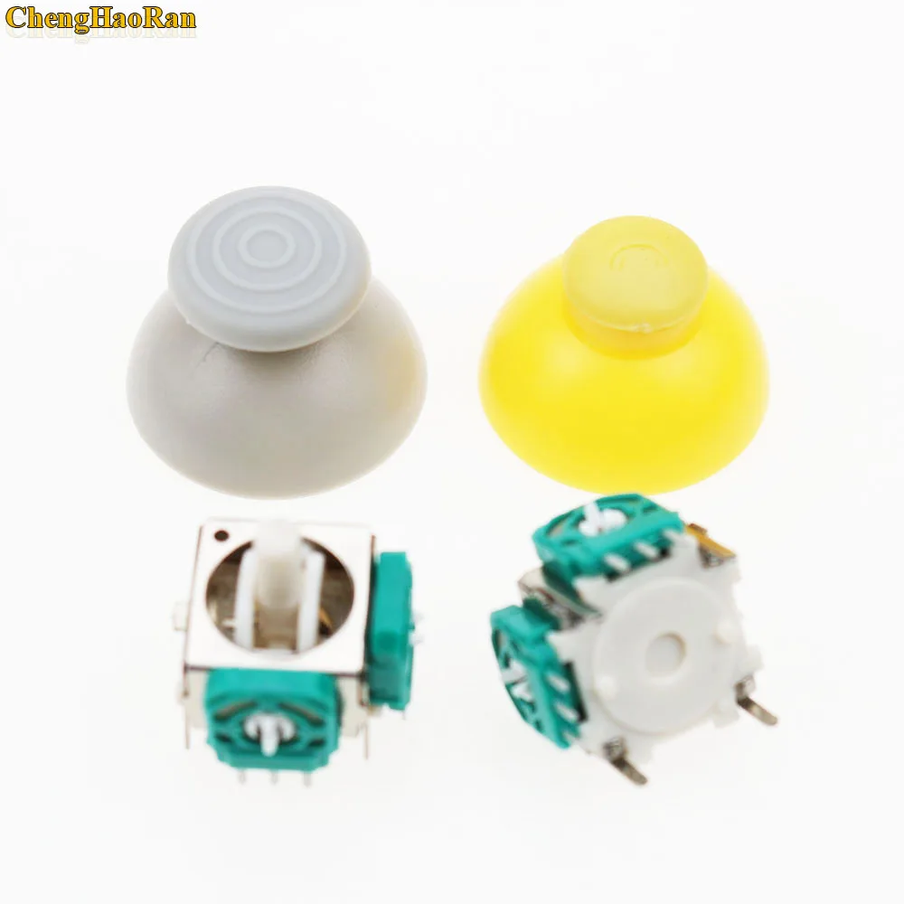 

1set For Nintendo Game Cube for NGC Controller Left and Right 3D Analog Joysticks Replacement with Thumbstick Thumb stick Cap