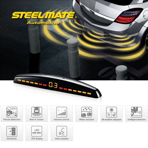 Steelmate PTS410M7 rear parking assist system, 4 sensors, M7 LED