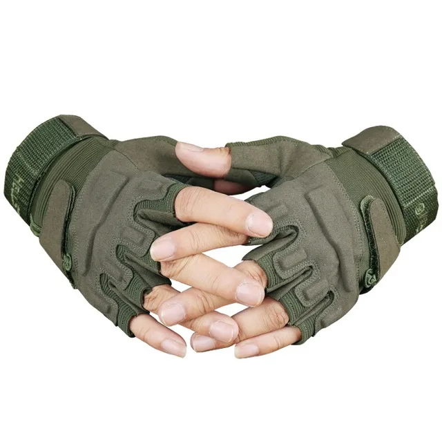 Тактический в стиле армии США перчатки без пальцев мужские Противоскользящие полупальцевые Военные перчатки для стрельбы мужские спецназ бойцовские перчатки