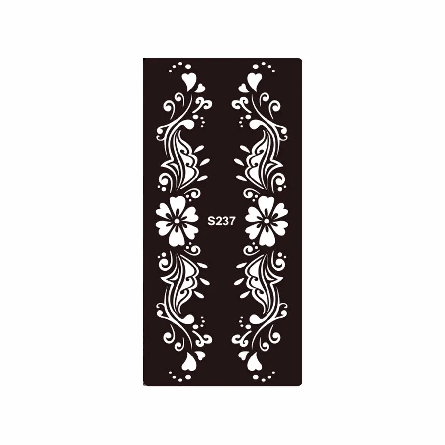 1pc Waterproof Temporary Tatoo Henna Heart Flower Stencil for Sex Women Men Makeup Body Art Tattoo Bracelet Jewelry Sticker S237