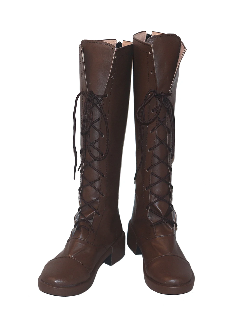The Promised Neverland Emma Cosplay Boots Brown Shoes Custom Made Any Size (2)