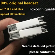 50 шт./лот, с упаковкой, Оригинальные качественные наушники, наушники с дистанционным микрофоном для Foxconn i7 8 X XS