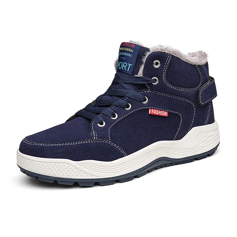 2018 High Top Men's Warm Running Shoes Winter Mens Sports Shoes Plush