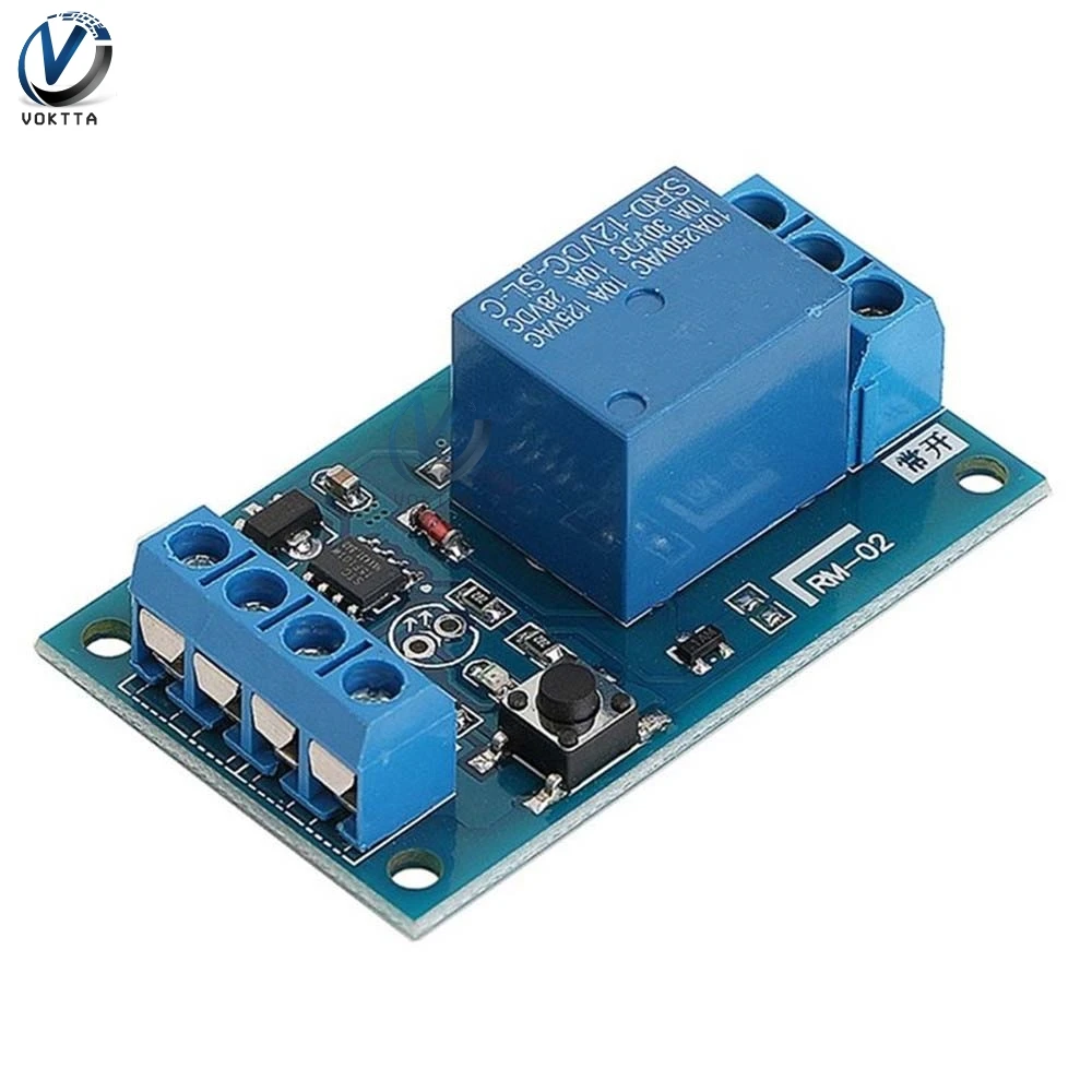 

DC12 V Bistable Relay Vehicle Delay Relay Shield Module Timer Adjustable Self-locking Switch Control Board for Auto DIY