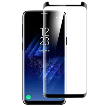 

100pcs 3D Curved Edge Tempered Glass For Samsung Galaxy S9 S8 Plus Screen Protector For Note 9 8 Case Friendly