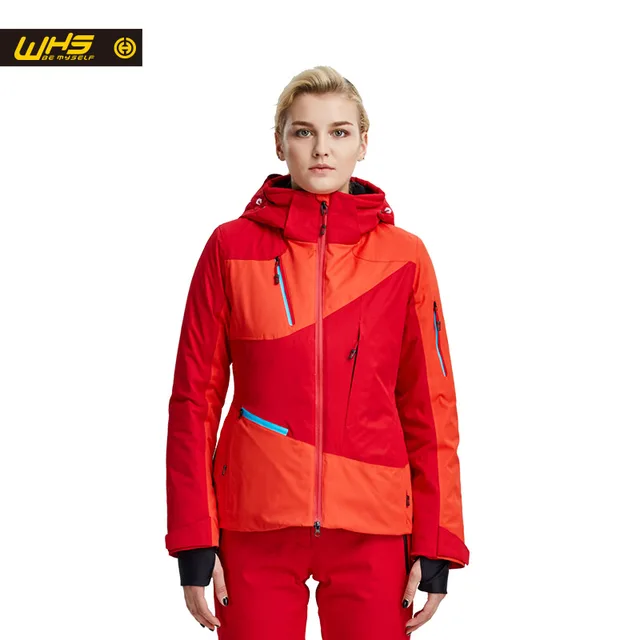 Cheap WHS New Women Skiing Jackets ladies brands windproof warm coat female waterproof snow jacket woman Outdoor sport clothes winter