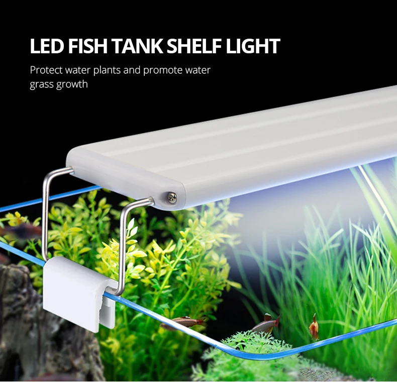 10 Вт, 15 Вт, 20 Вт, 25 Вт Светодиодный светильник для аквариума с зажимом, светильник для аквариума 220 В, ЕС, водонепроницаемый Светодиодный светильник для аквариума, лампа для водных растений, светильник для выращивания растений