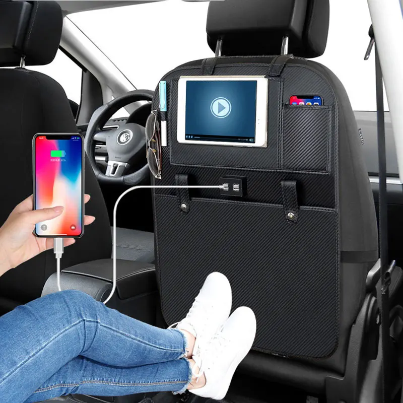 lunda Car Auto Seat Back Protector Cover PU leather Children Kick Mat