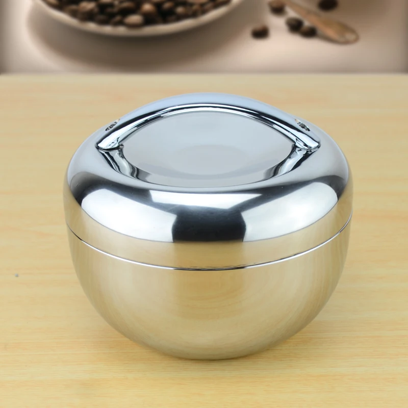 0.8 liter Double Wall Stainless Steel apple Lunch Box with handle