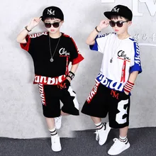 Одежда для мальчиков спортивный костюм летний комплект для мальчиков, комплект детской одежды из двух предметов, костюм с вышивкой для детей 4, 6, 8, 10, 12, 14, 16 лет