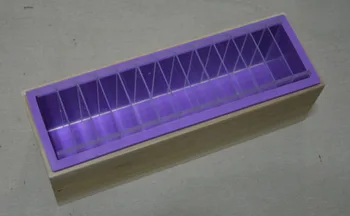 

26*7*7.7cm Soap Mold Silicone Acrylic Render Board 2+12pcs for HomeMade Soap Mixing ,1 soap silicone mold and 1 wooden caseg