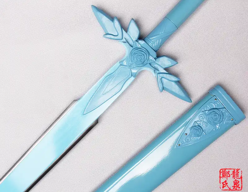 Metal Made Kirito Sword Art Online Blue Rose Eugio Replica Blade Project Alicization Wooden