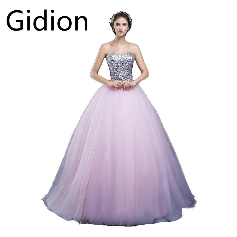 

vestido de formatura blush pink prom dress new arrival 2017 ball gown crystals long prom dresses sleeveless elegant prom gowns
