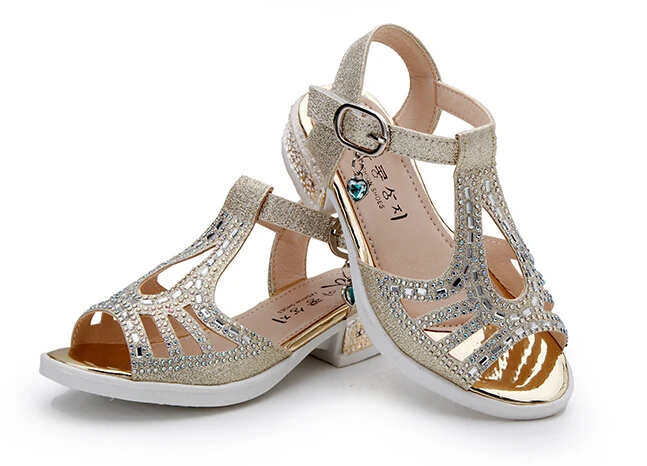 WEONEDREAM Enfants/детские сандалии для принцесс; детская Свадебная обувь для девочек; модельные туфли на высоком каблуке; Праздничная обувь для девочек; размеры 27-37