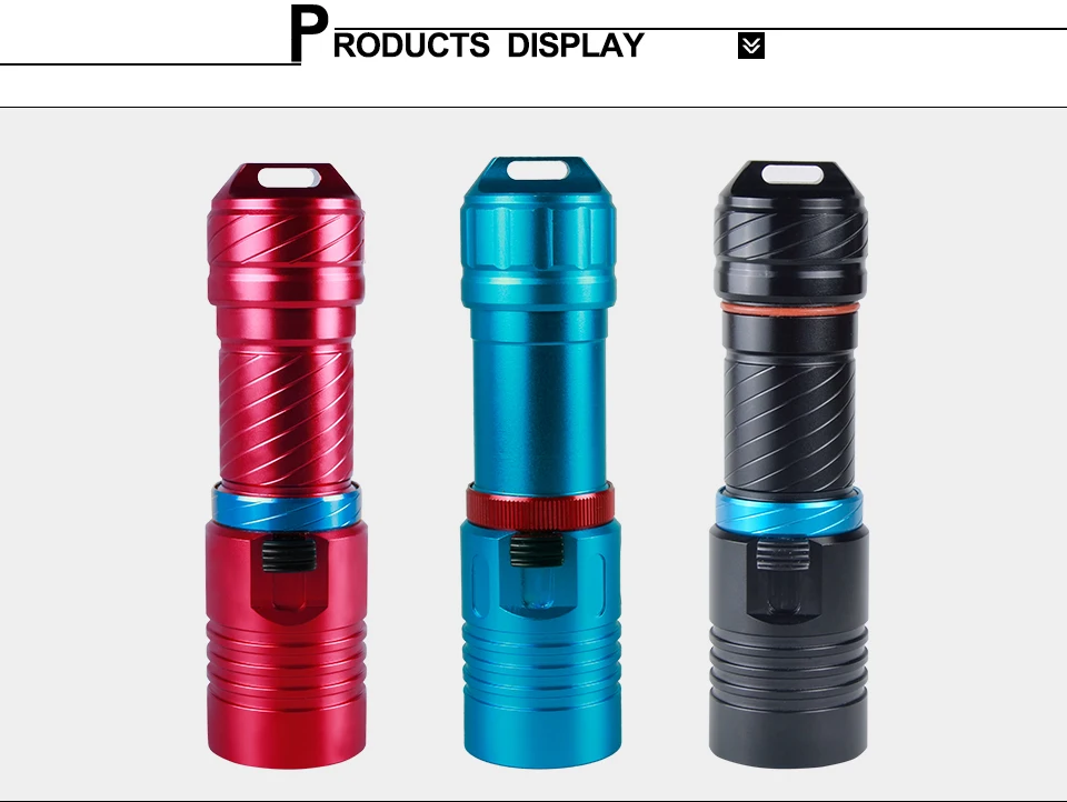 CREE XM-L2 LED Waterproof Torch Flashlight Light Scuba 100m Underwater Diving Flash Lamp Torch 18650 (12)